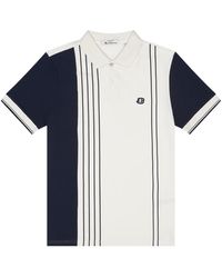 Ben Sherman - S Vertical Colour Block Polo Shirt In Snow White 4xl - Lyst