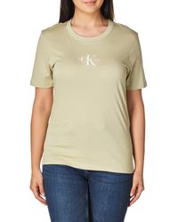 Calvin Klein - Maglietta con Logo Monogram Slim Fit T-Shirt - Lyst