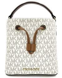 Michael Kors - Suri Small Bucket Bag in Vanilla PVC - Lyst