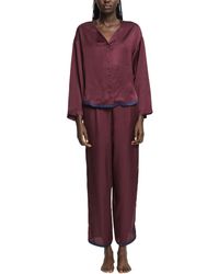 Esprit - Bodywear Satin Colour Block Cve Pyjama Pyjamaset - Lyst