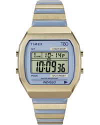 Timex - Gold-tone Expansion Band Blue Dial Gold-tone - Lyst