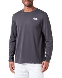 The North Face - Nf0a825qmn8 M Lightbright L/s Tee T-shirt Asphalt Grey-black Size L - Lyst