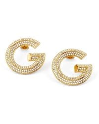 Guess - Ohrringe Creolen Pavé Goldfarben JUBE05434JWYGT/U - Lyst