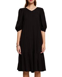 Esprit - Edc Textured Midi Dress - Lyst