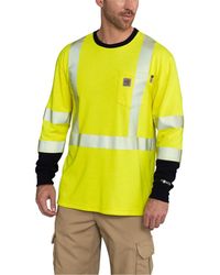 Carhartt - Big And Tall Flame Resistant High Visibility T-shirt Class 3 - Lyst