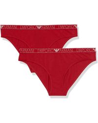 Emporio Armani - Underwear 2-Pack Essential Studs Logo Brief Slips - Lyst