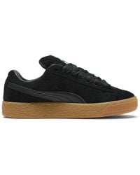 PUMA - Womens Suede Xl Flecked Lace Up Sneakers Shoes Casual - Black, Black, 5 Uk - Lyst