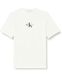 Calvin Klein - Jeans Plus Monologo Slim Fit Tee S/s Gebreide Tops - Lyst