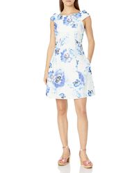 Rachel Roy - Printed Off The Shoulder Fit And Flare - Lyst