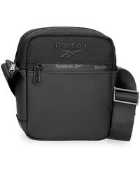 Reebok - Roger Shoulder Bag Black 15x19.5x6cm Polyester With Faux Leather Details By Joumma Bags By Joumma Bags - Lyst