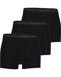 French Connection - 3-pack Stretch Cotton Underwear Boxer Trunks - Lyst