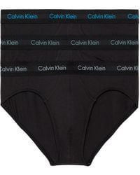 Calvin Klein - 3er Pack Hip Briefs Unterhosen Baumwolle mit Stretch - Lyst