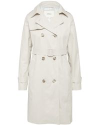 S.oliver - Trenchcoat mit Streifen-Futter wollweiß 46 - Lyst