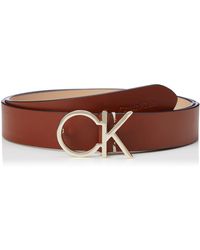 Calvin Klein - Gürtel Re-Lock Ck Logo Belt 3.0 cm Ledergürtel - Lyst