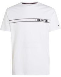 Tommy Hilfiger - S Heritagestrp T-shirt White L - Lyst
