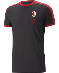 PUMA - T-Shirt A.C. Milan ftblHeritage T7 da Uomo S Black Tango Red - Lyst