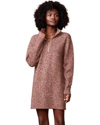 Monrow - Hd0505-marled Half Zip Sweater Dress - Lyst