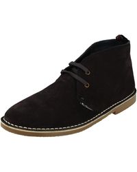 Ben Sherman - Scarpe da uomo in pelle scamosciata blu con lacci Hunt BEN3044 S13 - Lyst