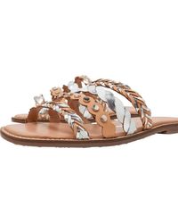 Pepe Jeans - Irma Multistraps Sandals In Brown Leather - Lyst