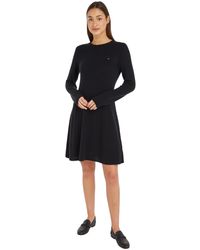 Tommy Hilfiger - Soft Wool Flared Swt Dress Sweater Dresses - Lyst