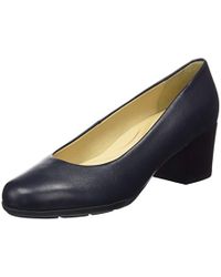 Geox D Annya Mid B, Zapatos de Tacón para Mujer - Azul