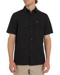Quiksilver - Regular Fit Premium Cotton Short Sleeve Button Down Seersucker Shirt - Lyst