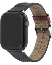 Ted Baker - Black Leather Strap For Apple Watch® - Lyst