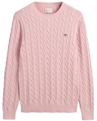 GANT - Cable Sweater 2xl - Lyst