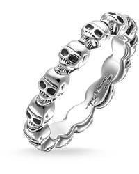 Thomas Sabo - Bague tête de Mort Bague Argent Sterling 925, Noirci TR1922-001-12 - Lyst