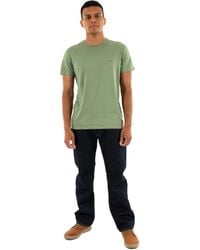 Lacoste - T-Shirt aus Pima-Baumwolle mit Rundhalsausschnitt Regular Fit Pastellgrün - Lyst