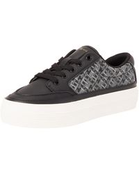 Tommy Hilfiger - Vrouwen Vulc Lederen Sneaker Monogram Fw0fw08331 - Lyst