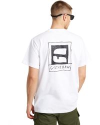 G-Star RAW - Handgeschreven Back Print Losse R T T-shirt - Lyst