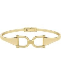 Fossil - Bangle Heritage D-link Stainless Steel Gold-tone - Lyst