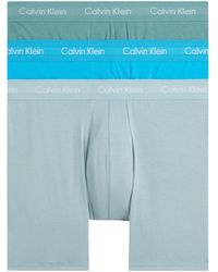 Calvin Klein - Packung mit 3 Herren-Boxershorts, Schwarz, Weiß und Heather - Lyst