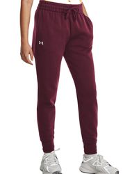 Under Armour - S Rival Fleece Joggers Maroon S - Lyst