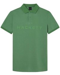 Hackett - Eential Hort Leeve Polo - Lyst