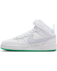 Nike - CD7782 Court Borough Mid 2 Blanc Blanc Chaussures pour s Baskets e Lacets 36.5 - Lyst