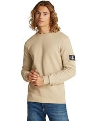 Calvin Klein - Ck Jeans Badge Waffle Ls Tee J30j323485 - Lyst