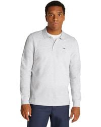 Tommy Hilfiger - 's Long Sleeve Slim Fit Polo Shirt With Button Placket - Lyst