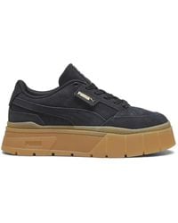 PUMA - Womens Mayze Stack Soft Winter Platform Sneakers Shoes Casual - Black, Black, 4 Uk - Lyst