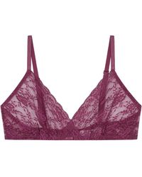 Women'secret - Natural Sujetador Triangular Encaje Granate Mujer - Lyst