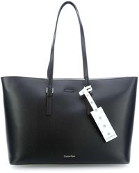 Calvin Klein ZONE LARGE SHOPPER (903 BLACK/WHITE) - Nero