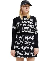 Desigual - Black Jers_bet 2000 Jumper Sweater - Lyst