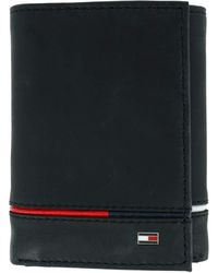 Tommy Hilfiger - Leather Leif Rfid Trifold Wallet With Double Id - Lyst