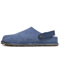 Birkenstock - Lutry Premium Suede Elemental Blue Sandals 5.5 Uk - Lyst