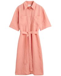 GANT - REL Linen SS Shirt Dress Kleid - Lyst