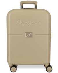 Pepe Jeans - Accent Cabin Suitcase Black 40x55x20 Cm Rigid Abs Closure Tsa Integrated 37l 2.7 Kg 4 Double Wheels Hand Luggage By Joumma Bags - Lyst