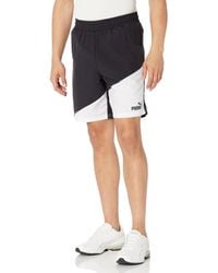 PUMA - Power Colorblock Woven Shorts 8" Black - Lyst
