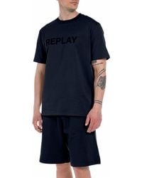 Replay - T-Shirt Kurzarm Second Life mit Logo Print - Lyst
