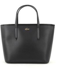Lacoste - Chantaco Small Shopping Bag Black - Lyst